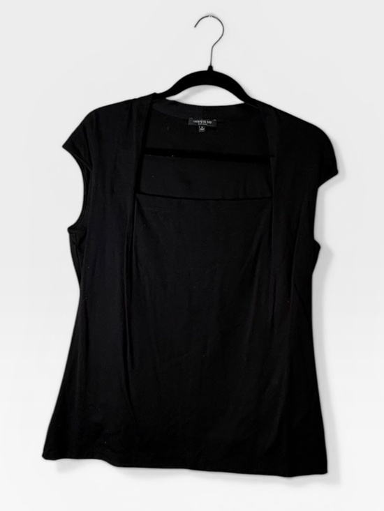 Lafayette 148 New York Tops - Lafayette 148 New York Black Short Sleeve Shirt Size Large (0)